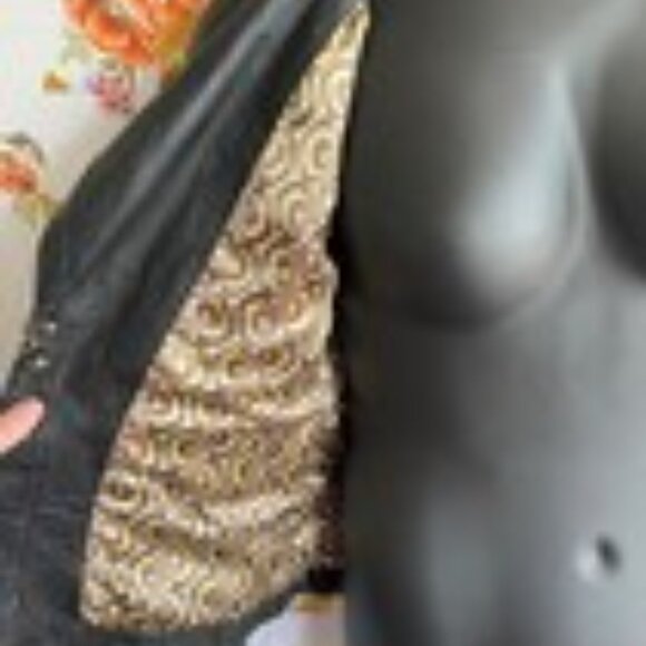 Vero Moda Nela Leather Blazer Sz M - Clasp Front - Moto Jacket Mod Lining Biker - Picture 10 of 12